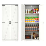 SPERTIKC Wardrobe Closet with Doors, 72" Armoire Wardrobe Cabinet, White Bedroom Storage Cabinet with Hanging Rod for Kitchen, Pantry SPERTIKC