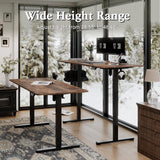 Monomi Electric Standing Desk, 71 x 31.5 inches Height Adjustable Desk, Ergonomic Home Office Sit Stand Up Desk with Memory Preset Controller (Rustic Brown Top/Black Frame) Monomi