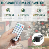 YITAHOME Pre-Lit Flocked Artificial Christmas Tree with Remote, 6.5 FT Snow Flocked Natural Layered Christmas Tree with 760 PE & PVC Mixed Tips and 350 Lights for Home, Office, Party Decoration YITAHOME