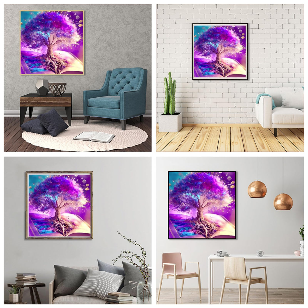 JFYHAB Tree of Life Diamond Painting Kits - DIY Christmas Book Diamond Art Kits for Adults Beginners, Book Tree Diamond Dots Gem Arts Painting Kit for Home Well Decor 12 x12 Inch JFYHAB