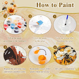 HMZephitiquc Bee Paint by Numbers Kit for Adults Beginners, Adult Paint by Number Kits on Canvas Bee, Easy DIY Craft Painting by Numbers Home Wall Decor 16x20 in HMZephitiquc