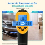 Etekcity Infrared Thermometer Laser Temperature Gun 774, Meat Food Candy Oven Thermometer for Griddle Accessories, Heat Gun for Cooking Refrigerator Tools, Yellow, -58°F to 842°F Etekcity