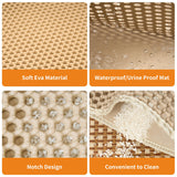 Yilucess Litter Box Enclosure Furniture Hidden with Cat Scratch Pad,Handwoven Rattan Cat House with Large Space,Suitable for Living Room,Bedroom,Corner (Grass Yellow) Yilucess