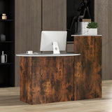 Tangkula Reception Desk, Front Counter Desk with Lockable Drawers, L Shaped Retail Counter with Oval Desktop, Checkout Computer Workstation for Salon Lobby Home Office Tangkula