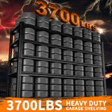 Storage Shelves Heavy Duty 2 PCS,60" L x 24" W x 78" H Garage Storage Shelves Unit Loads 3700LBS, 5-tier Adjustable Metal Industrial Utility Shelf Rack for Kitchen, Laundry Room, Warehouse, Basement ROOMTEC