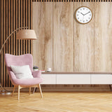Foxtop Wood Wall Clock 12 Inch Silent Non-Ticking Battery Operated Quartz Round Wooden Wall Clock Decorative for Kitchen Bedroom Living Room Home Office Decor Foxtop