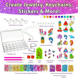 BRYTE Diamond Painting Kits for Kids - Unicorn & Mermaid Crafts with Storage Case, Jewelry, Keychains, Stickers & More - Diamond Art Kits for Kids BRYTE