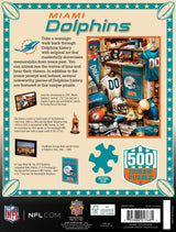 MasterPieces Game Day 500 Piece Jigsaw Puzzle for Adults - NFL Miami Dolphins Locker Room - 15"x21" Masterpieces