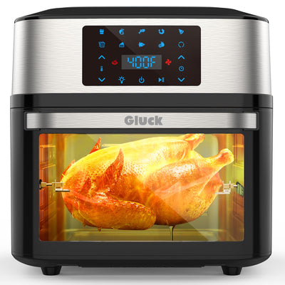 Air Fryer Oven Large 20 QT, 10-in-1 Airfryer Combo with Window for Family, Air Fryer Toaster Oven with Rottisserie Racks & Cookbook, ETL Certified