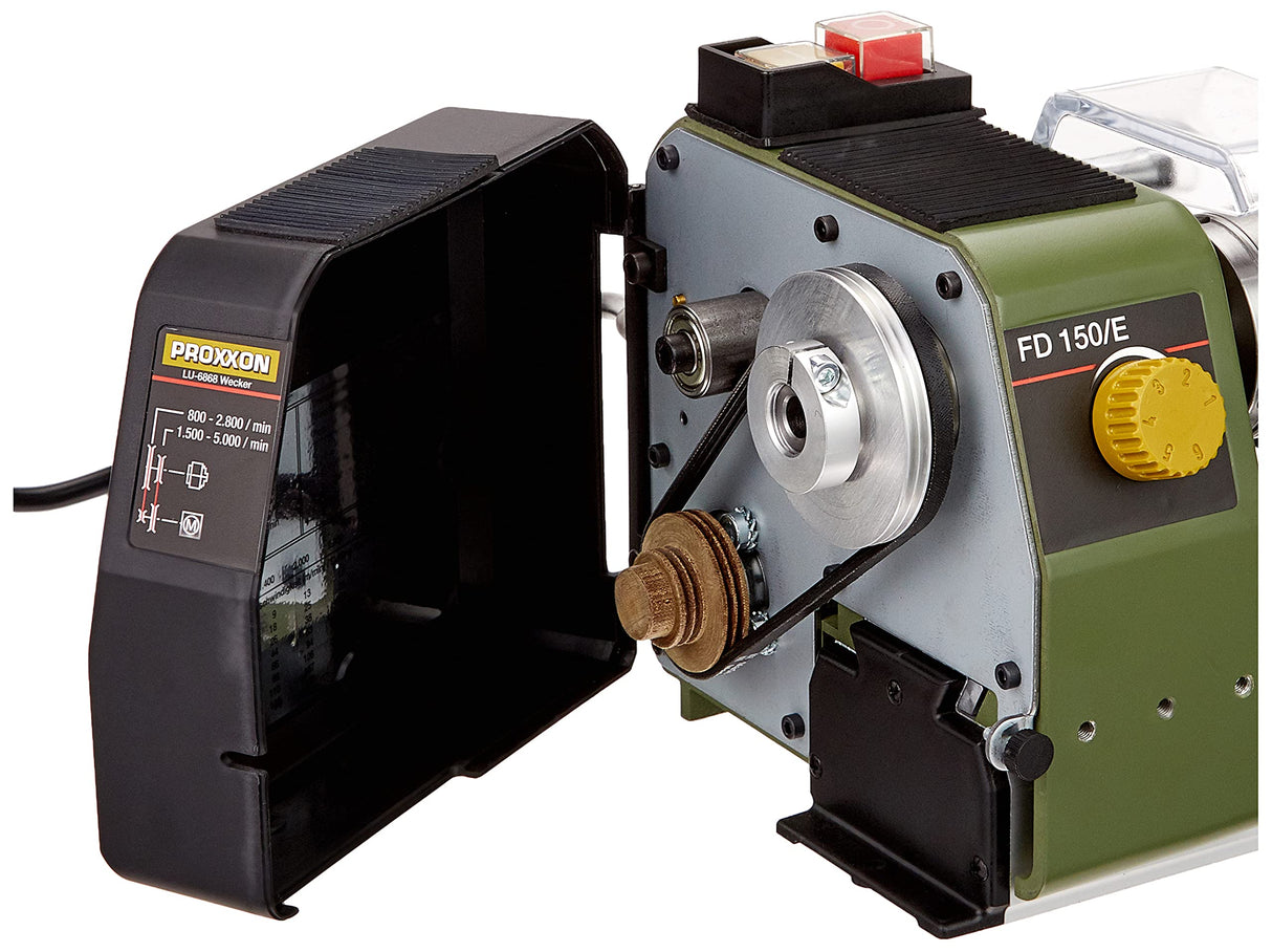 Proxxon Fine Lathe FD 150/E, Precise Lathe with 2-Stage Belt Drive, Speed Control, Spindle Speeds up to 5,000/min, Item No. 24150 Proxxon
