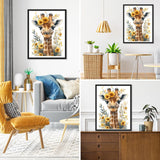 Auremi Diamond Art Painting Kits for Adults, 5D Giraffe Diamond Painting Kits for Adults Beginners DIY Full Drill Animal Diamond Dots Crystal Craft Kits for Home Wall Decor Gifts 11.8x15.7 inch Auremi