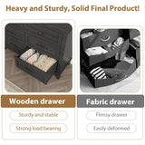 GarveeHome 6 Dresser for Bedroom, 47 in Wide Drawer Dresser with Storage Freestanding, Wooden Closet Storage Chest for Living Room, Bedroom, Entryway, Black GarveeHome