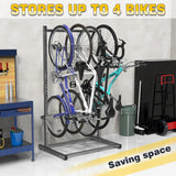 Ultrawall Freestanding Bike Rack, Vertical Bike Storage Stand for Garage, Indoor Bicycle Organizer, Holds Up to 4 Bikes Ultrawall