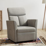 Claiks Power Recliner Chair for Adults, Adjustable Reclining Chair, Comfortable Recliner Couch with Side Pockets&Wire Remote Control, for Living Room, Home Theater, Bedroom, Linen Fabric, Light Grey Claiks