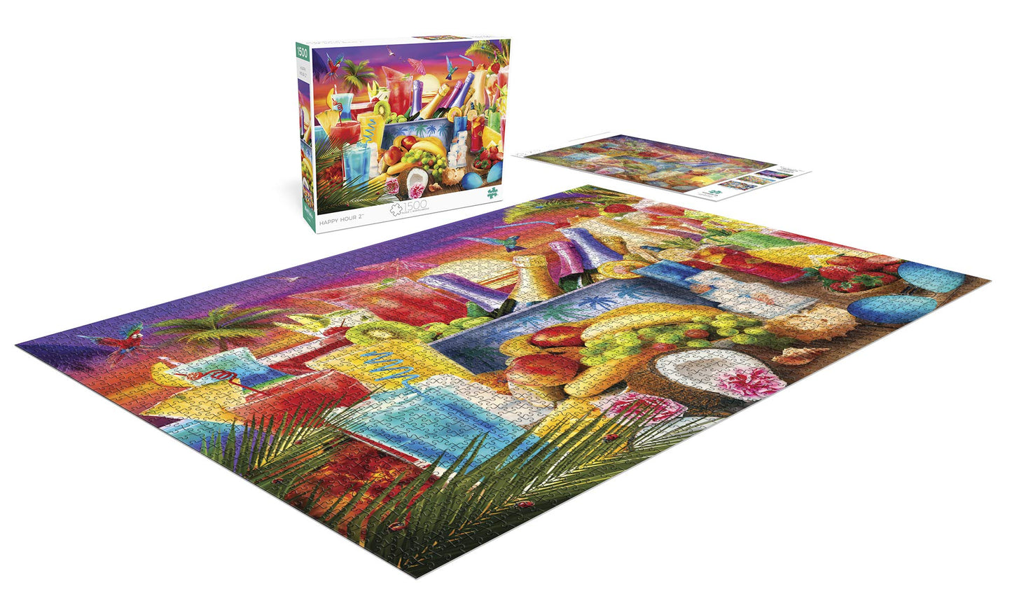 Buffalo Games - Lena - Happy Hour 2-1500 Piece Jigsaw Puzzle for Adults Challenging Puzzle Perfect for Game Nights - Finished Size is 38.50 x 26.50