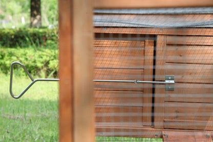 ECOLINEAR Outdoor 80'' Wooden Chicken Coop Nest Box Hen House Poultry Pet Hutch Garden Backyard Cage (Chicken Coop)