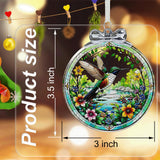 Hummingbird Stained Glass Ornament - Hanging Ornaments for Christmas Tree, Christmas Ornaments Xmas Decorations, Holiday Keepsake Present Exchange Ideas Aestas