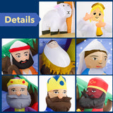 8.5 FT Christmas Inflatables Nativity Scene Outdoor Decorations, Christmas Blow Up Yard Decorations Nativity Sets for Garden Lawn Xmas Decor ZPISF