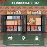 Greenvelly Metal Storage Cabinet, 36" Locking Storage Cabinet with Doors and Shelves, Lockable Storage Cabinets for Home Office, Utility Locker Cabinet, Steel Garage Cabinet with 2 Keys, Black Greenvelly