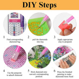 Mowana Diamond Art Kits for Adults - Beach Diamond Painting Kits for Beginners, Sea Stone Love Heart Stone 5D DIY Full Drill Rhinestone Gem Art Painting for Home Wall Decor and Gifts 6 Pack 12x16inch Mowana