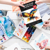 Harloon 3 Pcs Watercolor Paper Pads Cold Press Paper 90 Sheets (140lb/ 300gsm) Watercolor Paint Paper for Artist Adults Kids Students Beginning(5 x 7 Inches) Harloon