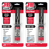 J-B Weld Clear 5 Minute Epoxy, 14ml, Static Mixer, 2 Pack, ClearWeld 14ml, 50114H-2 J-B Weld