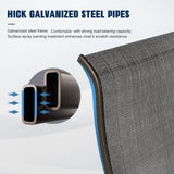 UDPATIO Patio Swivel Dining Chairs Set of 4, Outdoor Swivel Chairs High Back with All Weather Textilene Metal Rocking Frame for Lawn Garden Backyard, Dark Gray UDPATIO