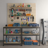 PrimeZone Storage Shelves 2 Packs 5 Tier Adjustable Garage Storage Shelving, Heavy Duty Metal Storage Utility Rack Shelf Unit for Warehouse Pantry Closet Kitchen, 35.5" x 15.75" x 71", Black PrimeZone