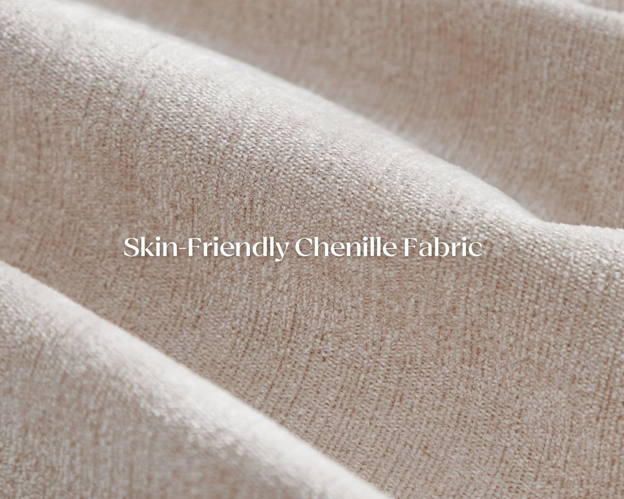 POYISOU Cloud Couches for Living Room, Oversized Modular Sectional Sofa with Ottoman, Large Modern 7 Seater Sofas Comfy Chenille L Shaped Couch for Spacious Space Apartment Lounge, Beige POYISOU