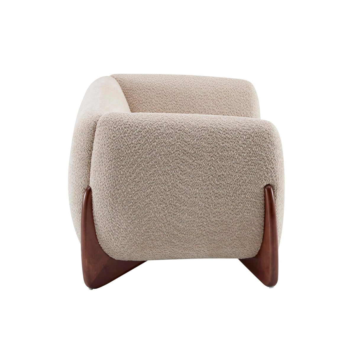 Christopher Knight Home Alma 63" Boucle Loveseat with Wood Legs, 2 Seater Sofa Couches for Living Room, Upholstered Couch Chair, Soft Seating Lounge Sofa Chair, Cozy Loveseat with Armrest, Almond Christopher Knight Home