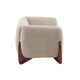 Christopher Knight Home Alma 63" Boucle Loveseat with Wood Legs, 2 Seater Sofa Couches for Living Room, Upholstered Couch Chair, Soft Seating Lounge Sofa Chair, Cozy Loveseat with Armrest, Almond Christopher Knight Home