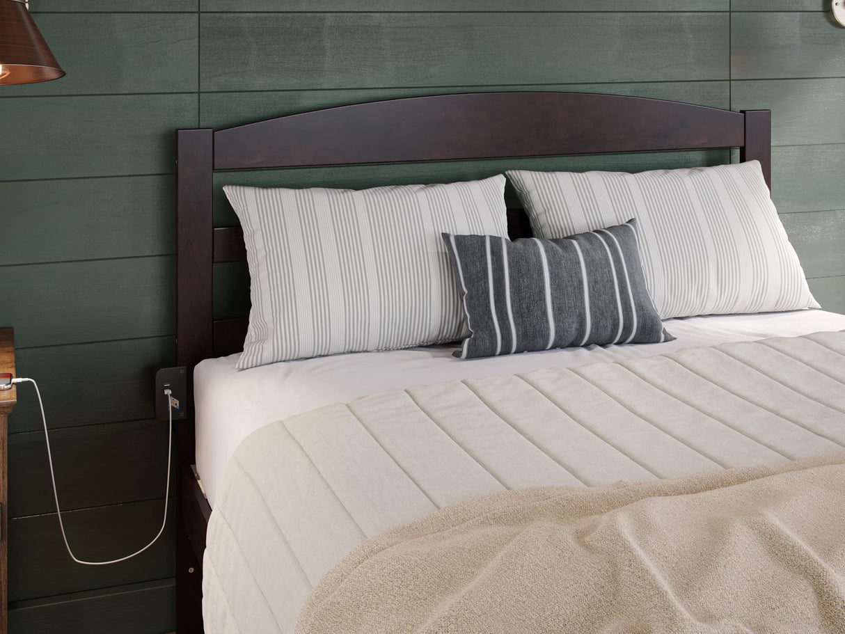 AFI, Warren Full Platform Bed with Matching Footboard & Twin Trundle, Espresso AFI