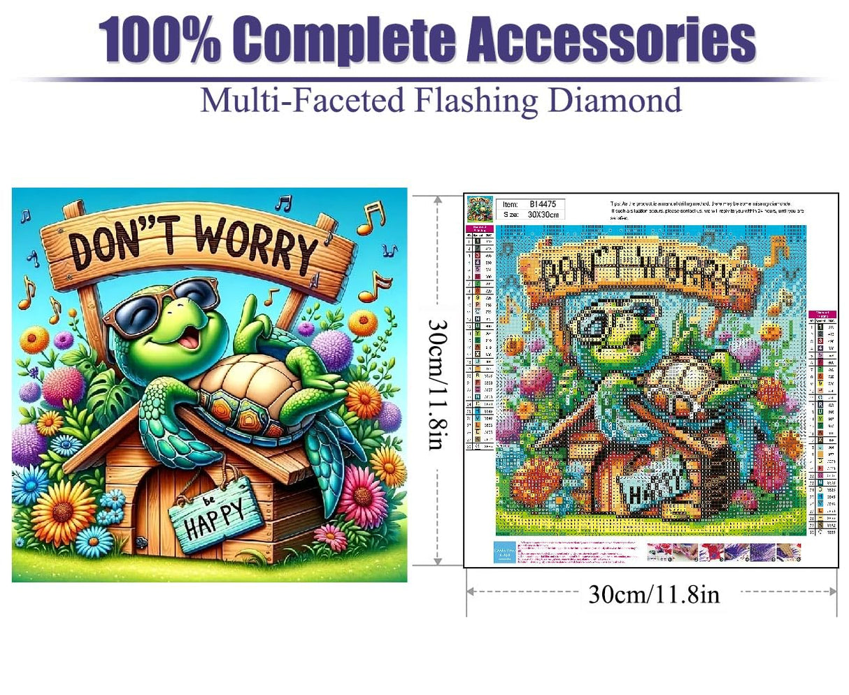 BOHADIY Sea Turtle Diamond Art Painting Kits for Adults, Full Drill Diamond Dots Paintings for Beginners, Round 5D Flowers Paint with Diamonds Pictures Gem Art Painting Kits DIY Crafts Kits 12x12inch BOHADIY