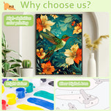 Reivworl Hummingbird Paint by Numbers Kit for Adults, Hummingbird Paint by Number for Adults, Adult Paint by Number Kits for Gifts and Wall Decor 16x20 Inch Reivworl