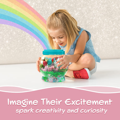 Memory Building CO Light-Up Unicorn Terrarium Kit for Kids - Christmas & Birthday Gift for Girl or Boy - Best Unicorn Toys & Kits, Arts & Crafts Gifts for Girls & Boys Age 4 5 6 7 8 9 10-12 Year Old The Memory Building Company