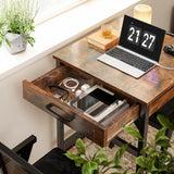 ODK 24 inch Bar Table with Power Outlets, Bar Height Pub Table, Counter Height Bar Table, High Top Kitchen & Dining Counter Tables with Sturdy Legs & Easy-to-Clean Top, Indoor use, Vintage ODK