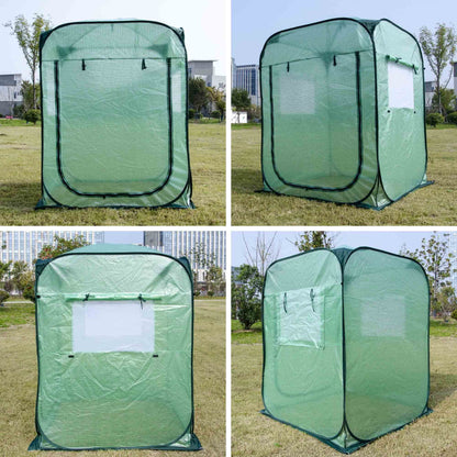 Porayhut Pop Up Greenhouse Tent,Portable X-Large Walk-in Flower House ,Indoor Outdoor Gardening Plant Sunshine Room with PE Mesh Cloth Cover for Protecting Plant from Cold Frost & Birds - WoodArtSupply