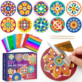 TENYEAH Foil Art for Kids, DIY Paper Craft Kit for Girls Boys Ages 8+, Fun Mandala Creative Activity Toys for Kids TENYEAH