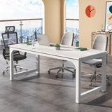 Tribesigns 6FT Conference Table, 70.86" W x 31.49" D Meeting Room Table Boardroom Desk for Office Conference Room, Splicing Board with Metal Frame, White Tribesigns