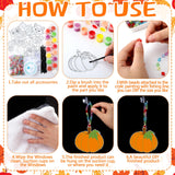 Beeveer 30 Sets Fall Animals Suncatchers Art Kits DIY Thanksgiving Squirrels Owl Suncatcher Crafts Paint Your Own Window Ornaments for Boys Girls Autumn Classroom School Activity Party Favor Beeveer