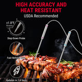 ThermoPro TP829 1000ft Wireless Meat Thermometer Digital for Grilling and Smoking, 4 Meat Probes Grill Thermometer for Outside Grill, BBQ Thermometer for Cooking Beef Turkey Smoker Acessories Gifts ThermoPro