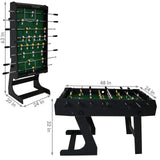 Sunnydaze 48-Inch Indoor Folding Foosball Table - Hollow Metal Rods - Space Saving Design Sunnydaze