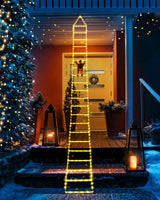 Toodour LED Christmas Lights - 10ft Christmas Decorative Ladder Lights with Santa Claus, Christmas Decorations Lights for Indoor Outdoor, Window, Garden, Home, Wall, Xmas Tree Decor (Warm White) Toodour