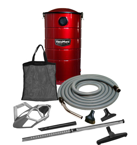 VacuMaid GV50RPRO Professional Wall Mounted Garage and Car Vacuum with 50 ft. Hose and Tools VacuMaid