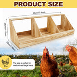 Thyle 1 Sets Chicken Nesting Boxes, 3 Compartment Wood Chicken Laying Boxes Chicken Coop Accessories Roosting Laying Boxes with Liners Large Bedding for Hens Birds Duck Coop Poultry Habitat Supplies Thyle