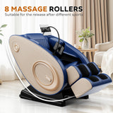 BILITOK Full Body Massage Chair Recliner with Zero Gravity, Heating, Bluetooth Speaker, Air Compression, Blue BILITOK