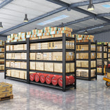 Metal Garage Shelving Unit, Heavy Duty 5-Tier Adjustable Storage Rack, Steel Shelving, 3020 lbs Capacity, Industrial Shelves for Heavy Tools and Equipment, Ideal for Garage, Basement, Black, 63" Beaunatixx