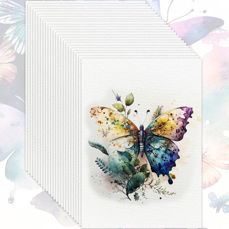 RMSPO 60 Sheets Watercolor Paper,140lb/300gsm Painting Paper Craft Paper for Kids Drawing,Art Room,Homeschool Crafts(5x7 Inch) RMSPO