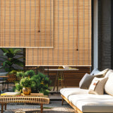 CSBWDLT Bamboo Blinds Roman Bamboo Curtains Roller Shades for Interior Windows,Roll Up Blinds Indoor Outdoor Patio, 35" W X 64" H CSBWDLT