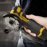 Aumotop Cordless Brushless Angle Grinder Kit, Grinding Disc 3in/76mm, 19500rpm Mini Lightweight Electric Grinding Tool Handheld Cutter with 2 PCS 12V1500mAh Batteries & 6PCS Cutting Discs Aumotop